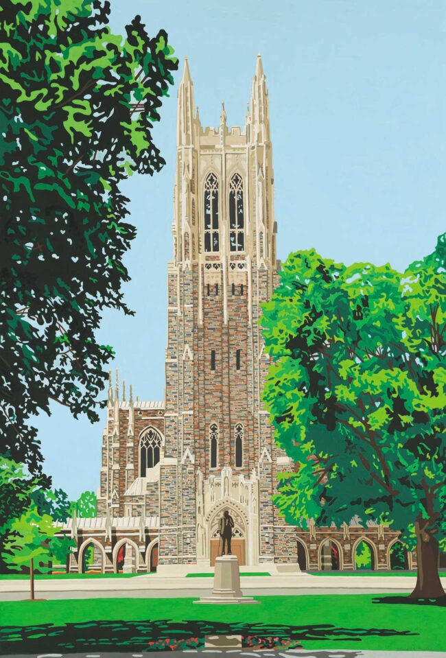 Duke Chapel painting by Steven Ray Miller